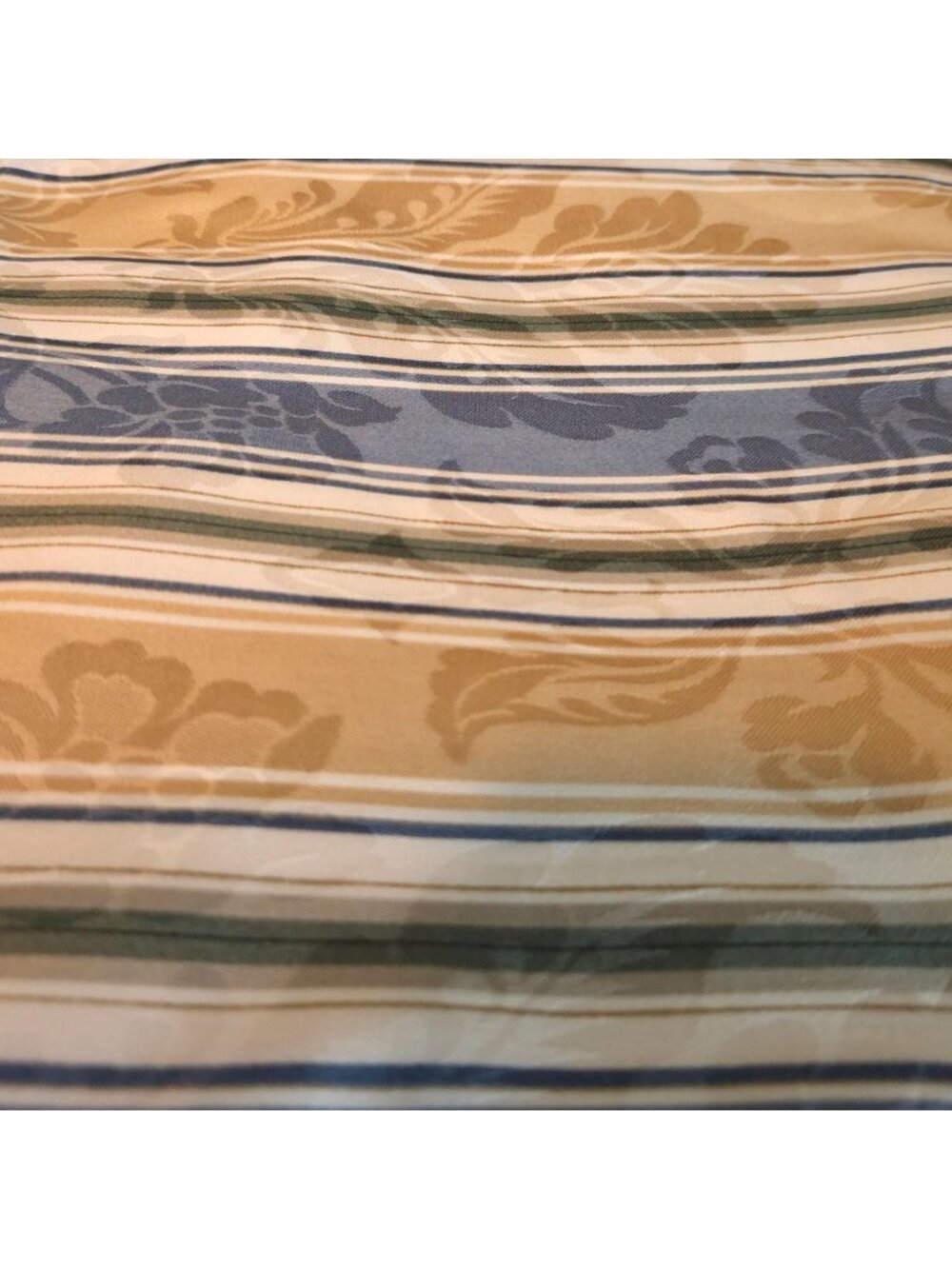 Mill Creek Fabrics Zepel Striped Jacquard Upholstery Fabric Blue Gold 8 Yds 55"